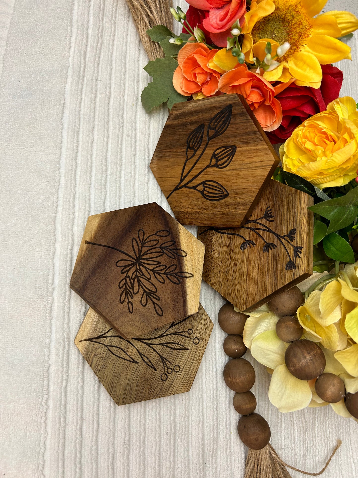 Acacia Wood Coasters