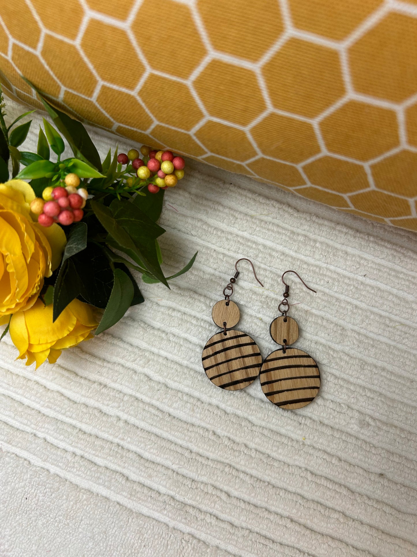 Boho Inspired Wood Earrings