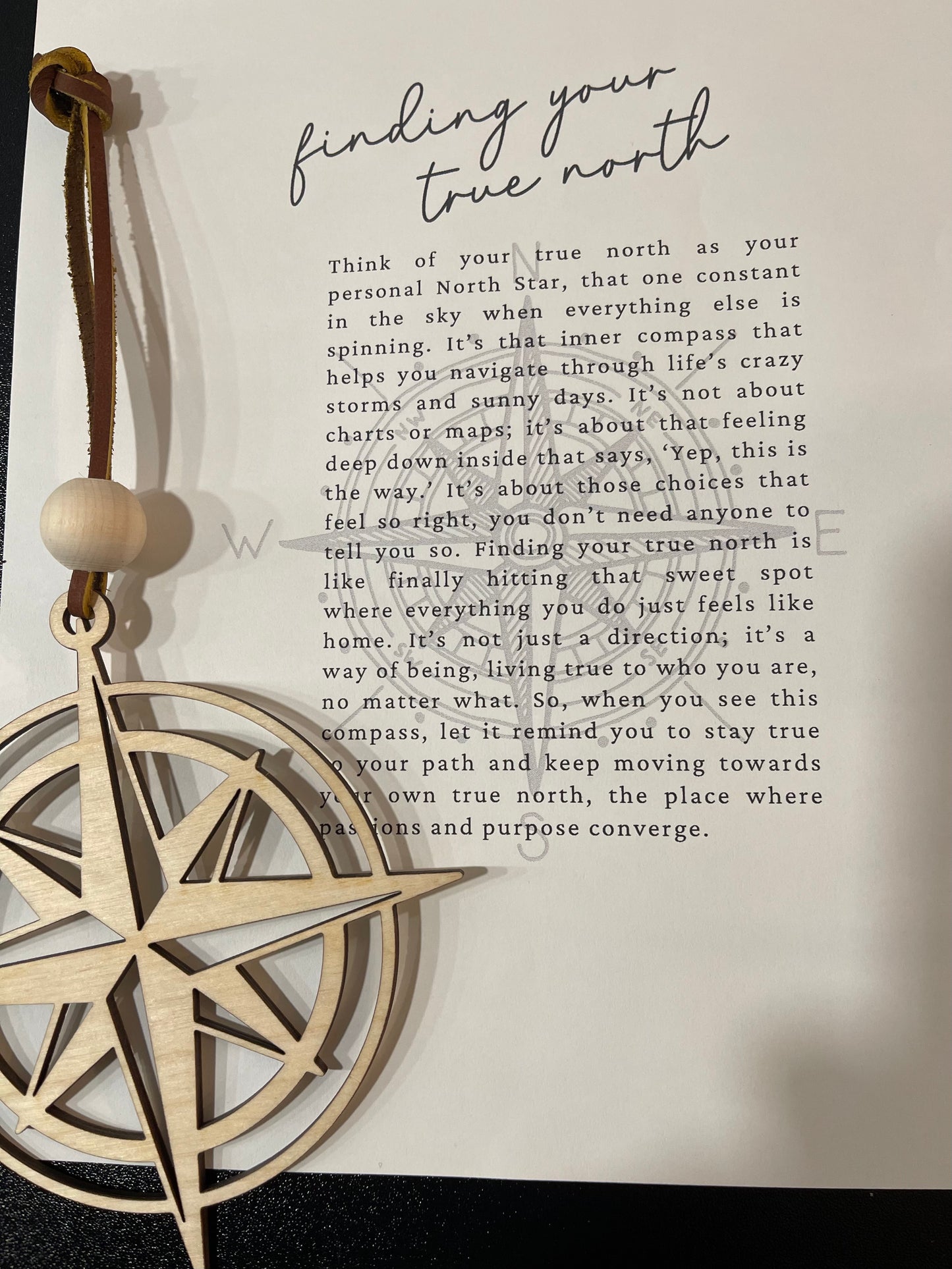 Follow your true north ornament