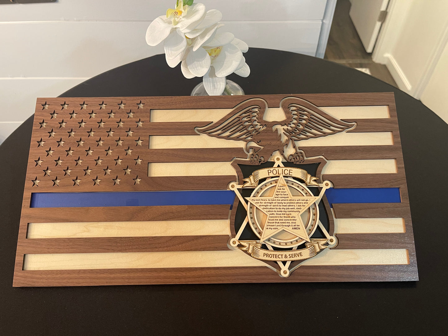 Service Person Appreciation Flag/badge plaque