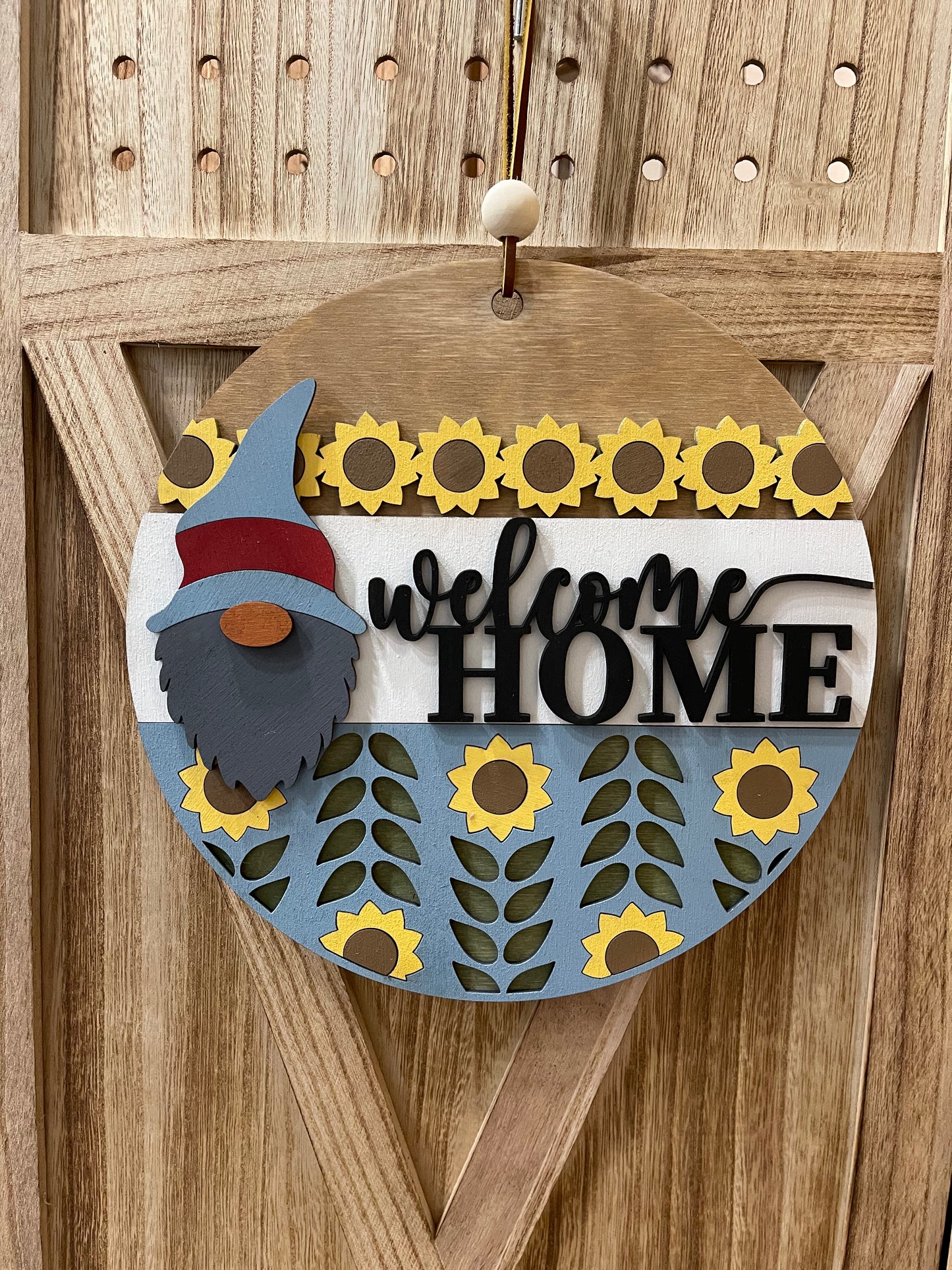 Gnome Welcome Home sign