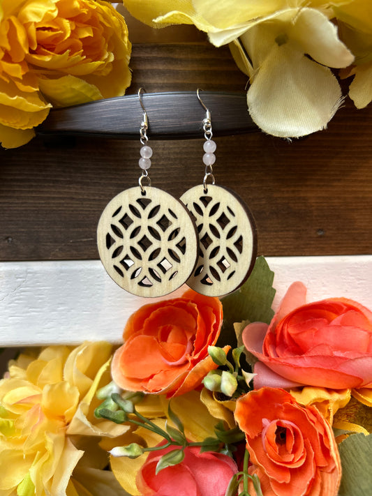 Mosaic Cutout Circle Earrings