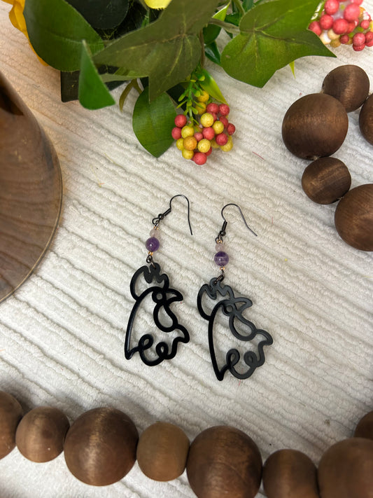 Chicken Cutout Acrylic Earrings