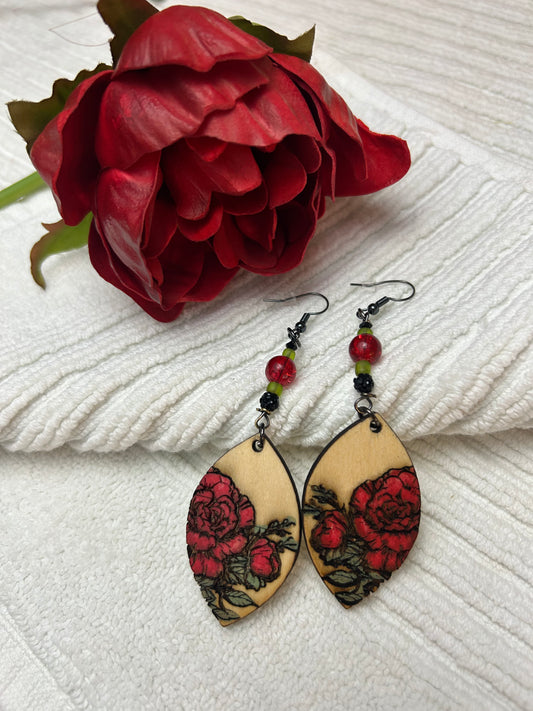 Rose Patterned Earrings