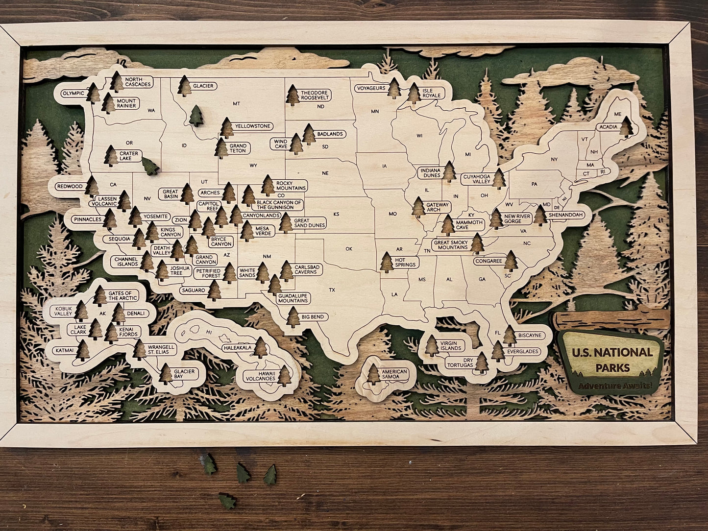 ALL Wood US Parks Map