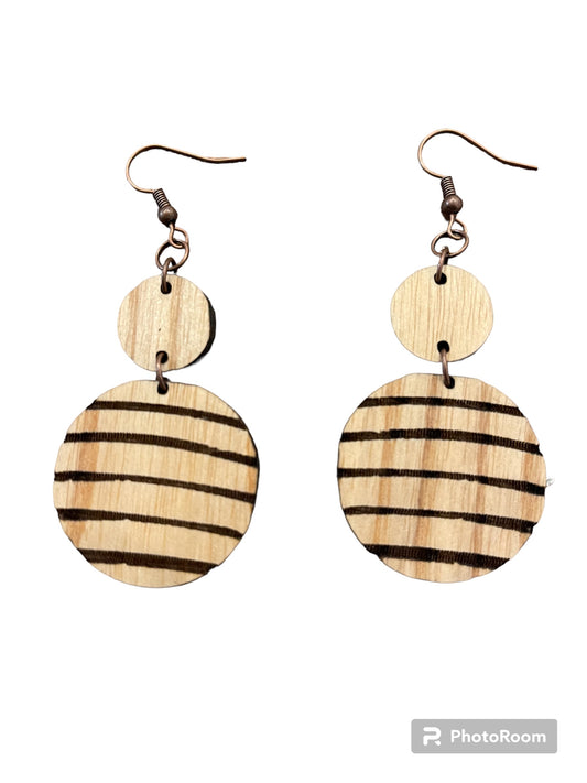 Boho Inspired Wood Earrings