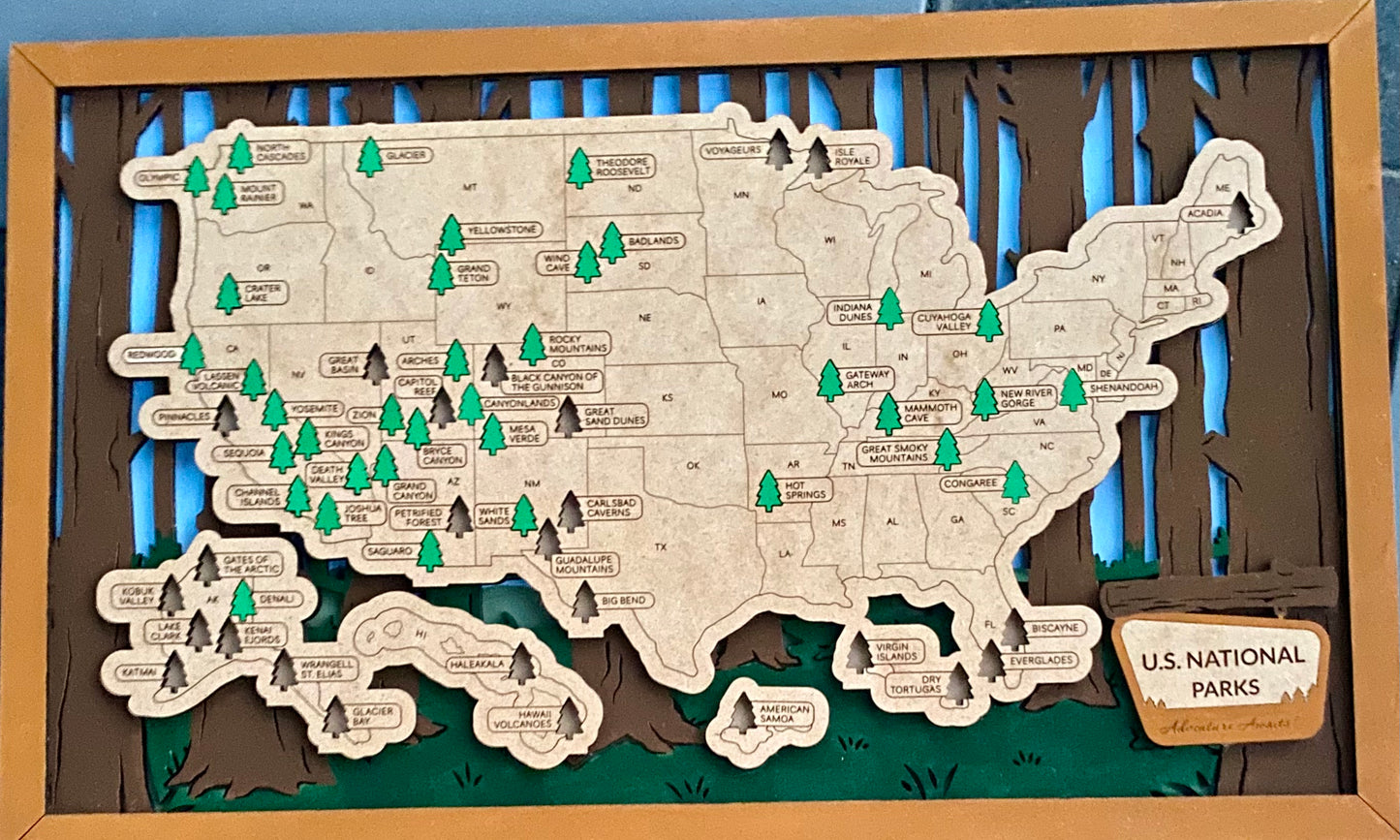 US National Parks Map